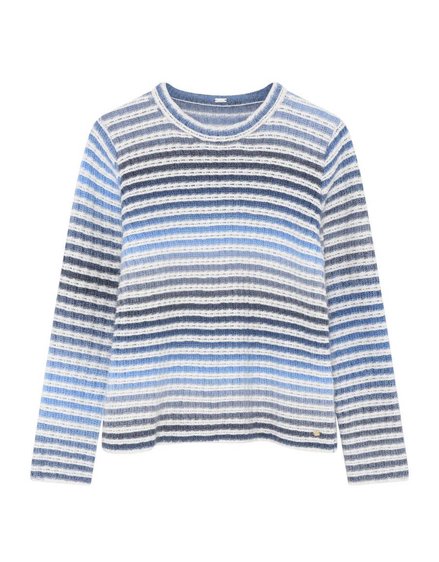 Clothing & Accessories Gustav Denmark | Gustav Denmark - 52408 3724- Shanne Striped Knit Blue Nights