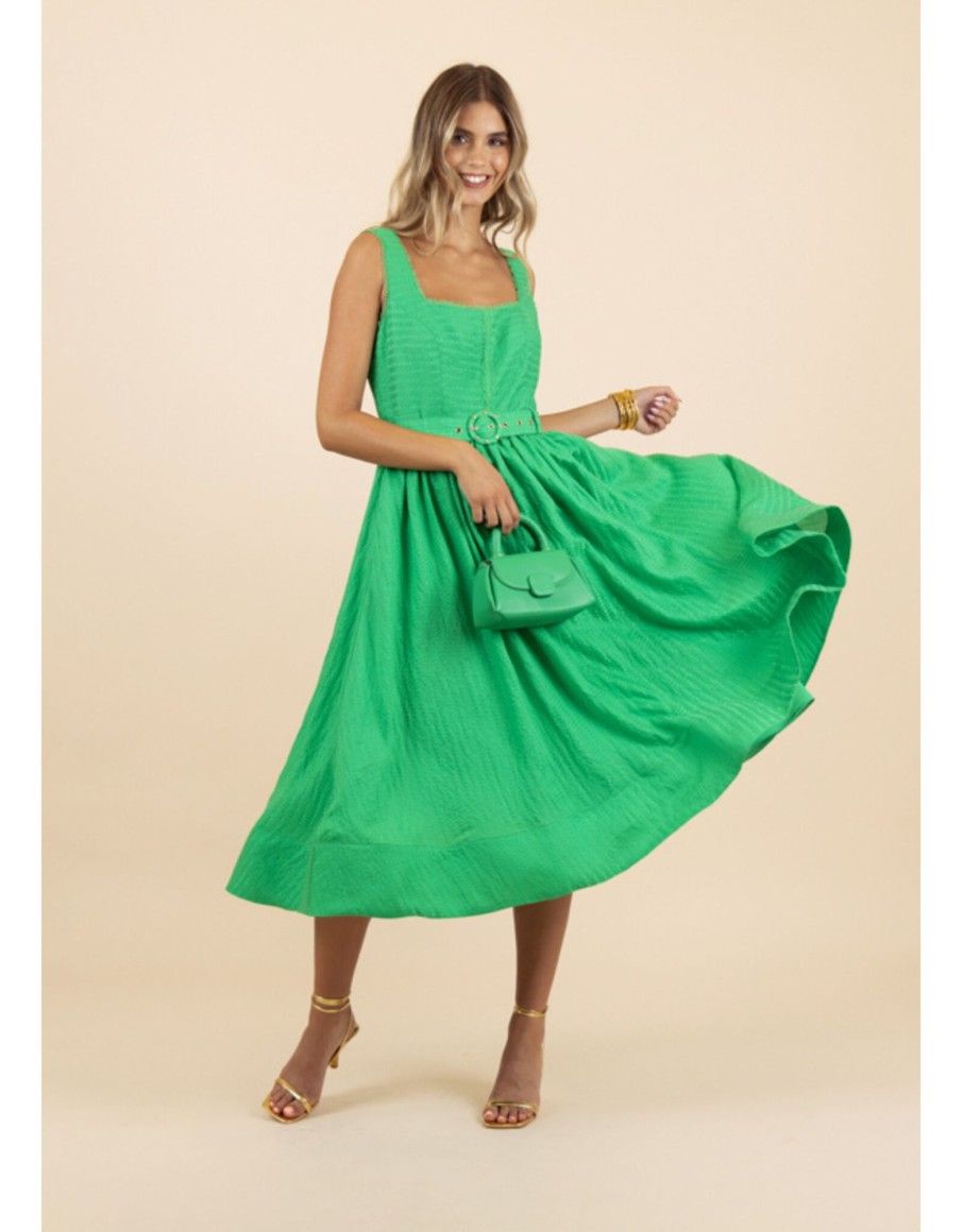 Clothing & Accessories Fee G | Fee G - 81756 - Amore Dress Green