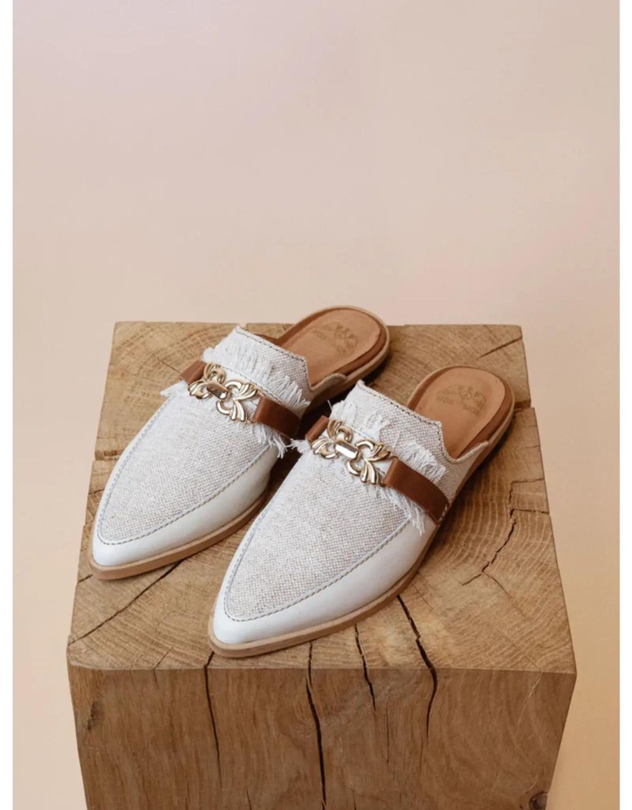 Clothing & Accessories Mos Mosh | Mos Mosh - Doha Linen Flat - 162040 Nature