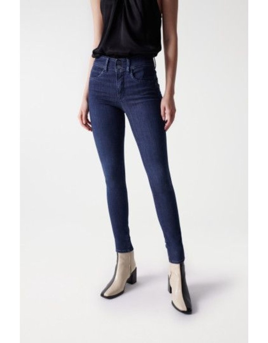 Clothing & Accessories Salsa Jeans | Salsa - 21005642 -Secret Skinny Push In Jean Med Wash