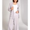 Clothing & Accessories Peruzzi | Peruzzi - S24143 - Linen Drawstring Jacket Silver