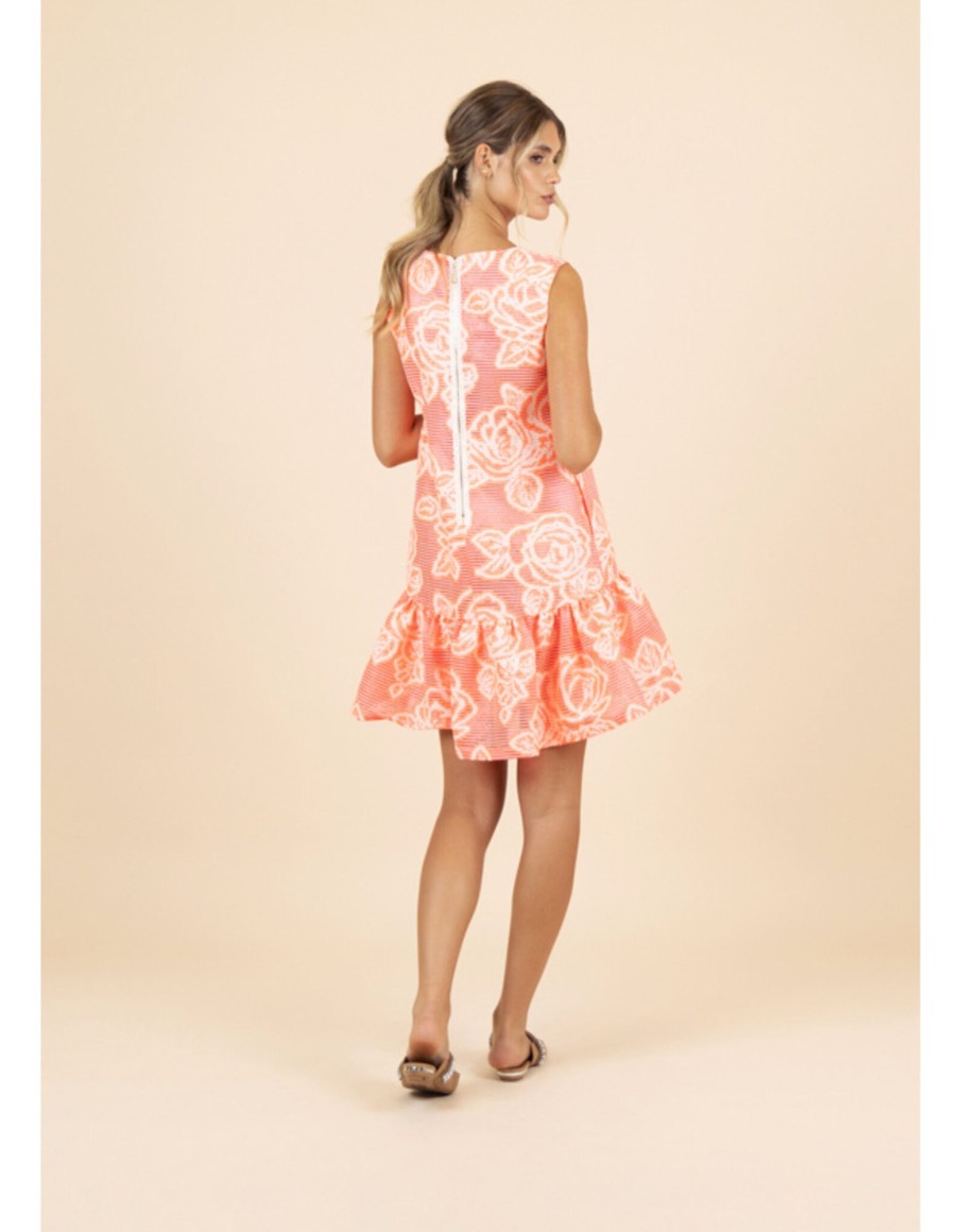 Clothing & Accessories Fee G | Fee G - 7468140 - Madison - Cute Sleeveless Dress Coral