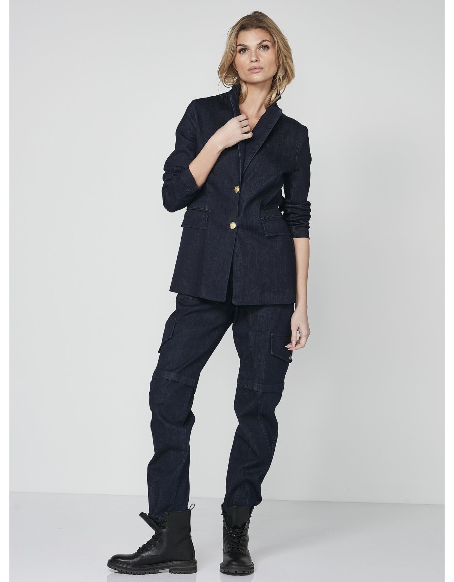 Clothing & Accessories Nu Denmark | Nu Denmark - 7747-35 - Rinnie Blazer Classic Navy