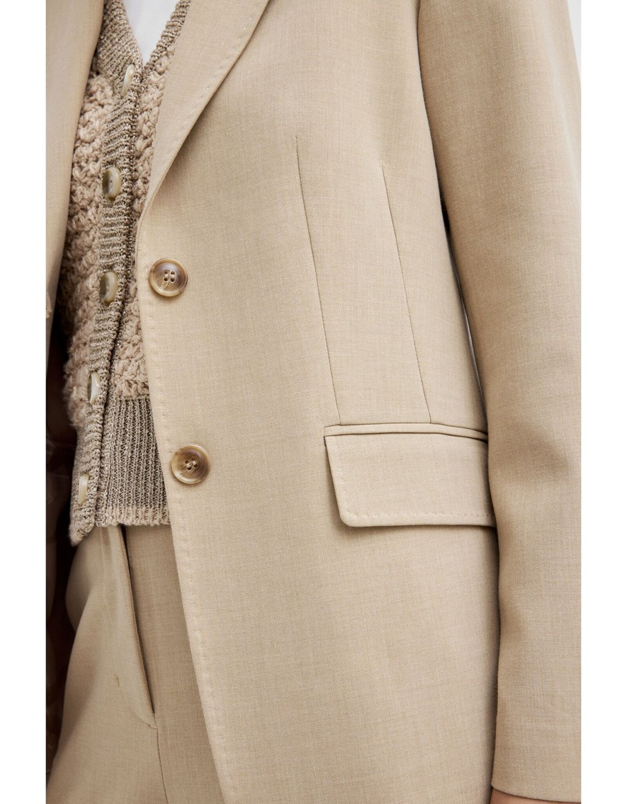 Clothing & Accessories Gustav Denmark | Gustav Denmark - 52203 6701 - Stad Blazer Sandstone