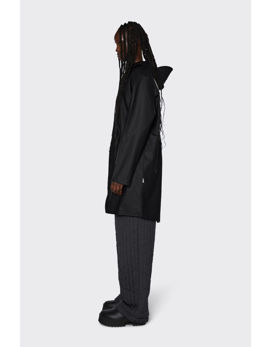 Clothing & Accessories escapeboutique | Rains - 1202 Long Waterproof Rain Jacket Black