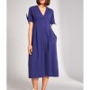 Clothing & Accessories Peruzzi | Peruzzi - - S24172 - Tie Sleeve Dress Blue