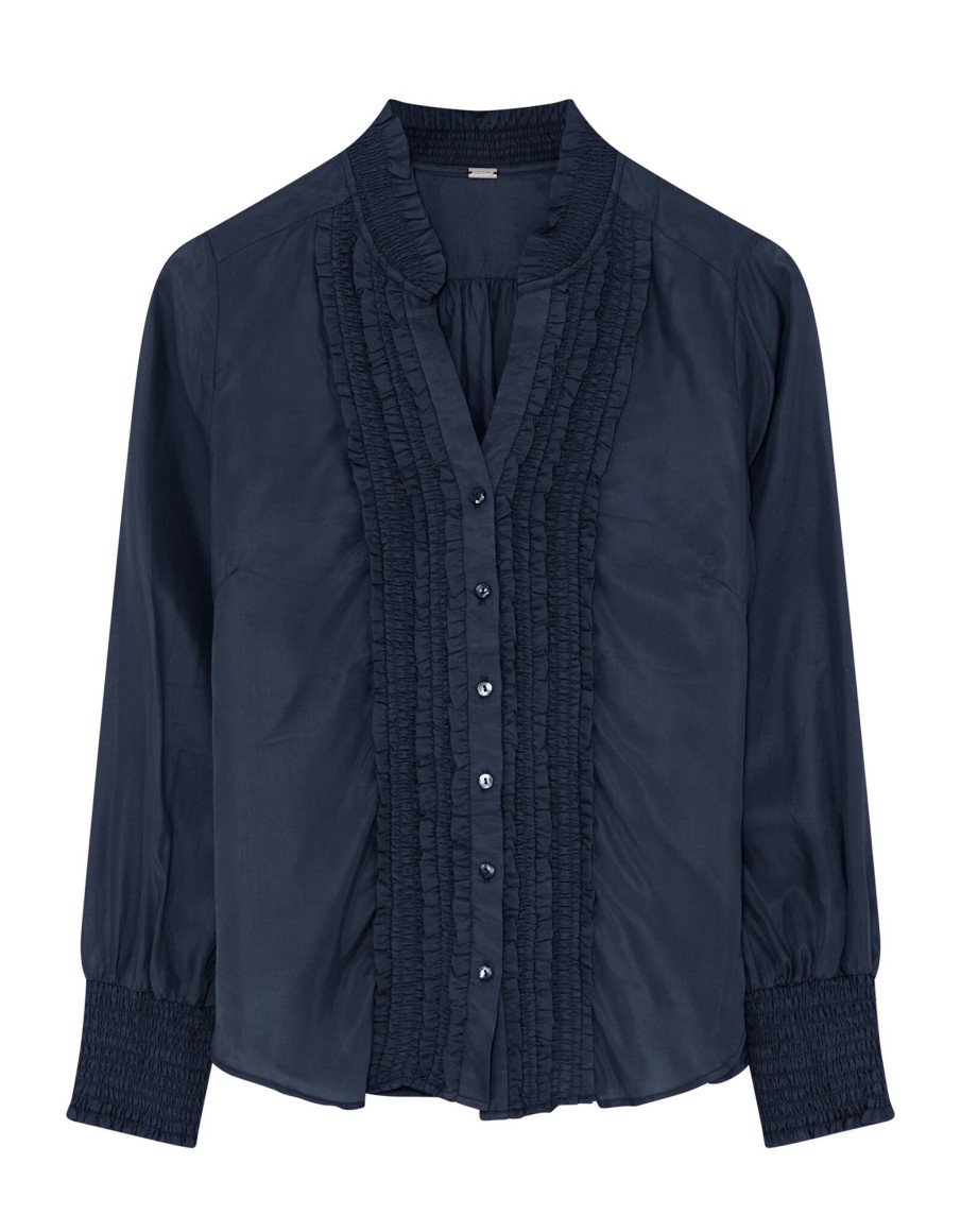 Clothing & Accessories Gustav Denmark | Gustav Denmark - 52646 7355 - Carmen Shirt Blue Nights