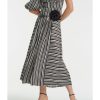 Clothing & Accessories Exquise | Exquise - 3215011 - Monochrome Stripe Long Skirt Black & White