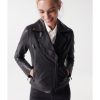 Clothing & Accessories Salsa Jeans | Salsa -127058 - Basic Leather Jacket Black