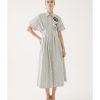 Clothing & Accessories Exquise | Exquise - 4218005 - Monochrom Sripe Dress White