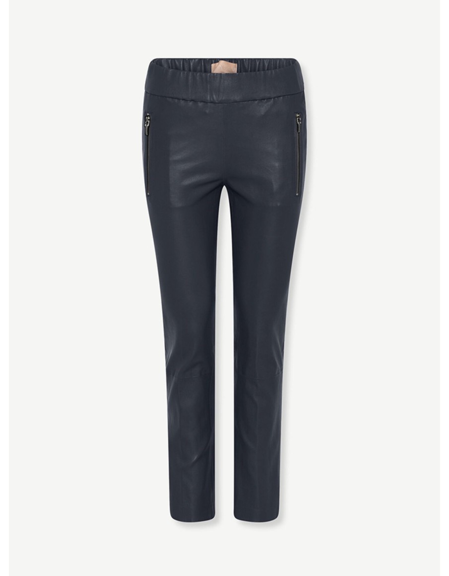 Clothing & Accessories Gustav Denmark | Gustav -50009 6873 - Doa Kick Flare Leather Pants 7/8'S