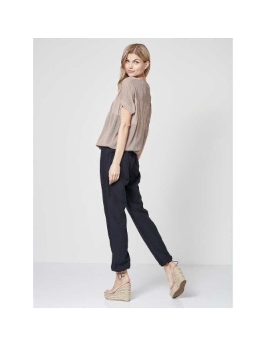 Clothing & Accessories Nu Denmark | Nu Denmark - 7919-10 - Tali Trousers Classic Navy