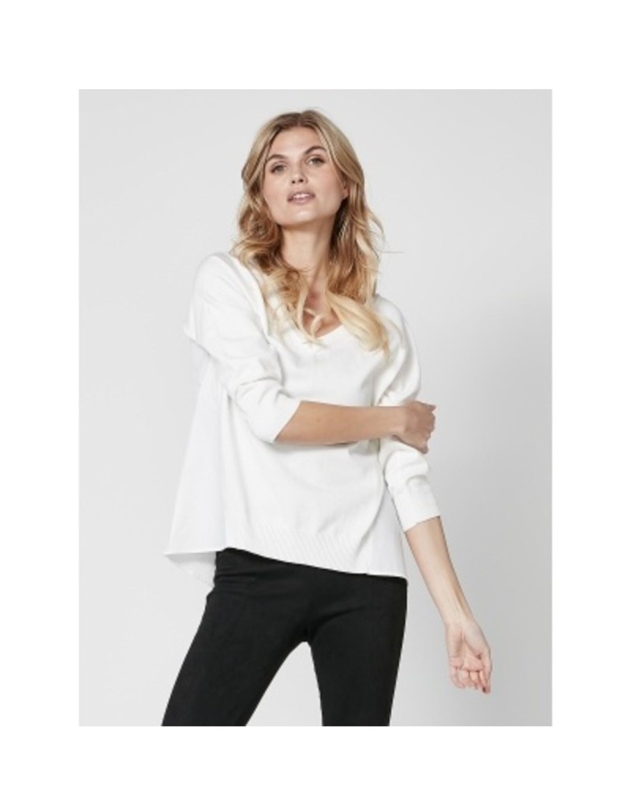 Clothing & Accessories Nu Denmark | Nu Denmark - 7961-50 - Tulipa Blouse Knit Creme