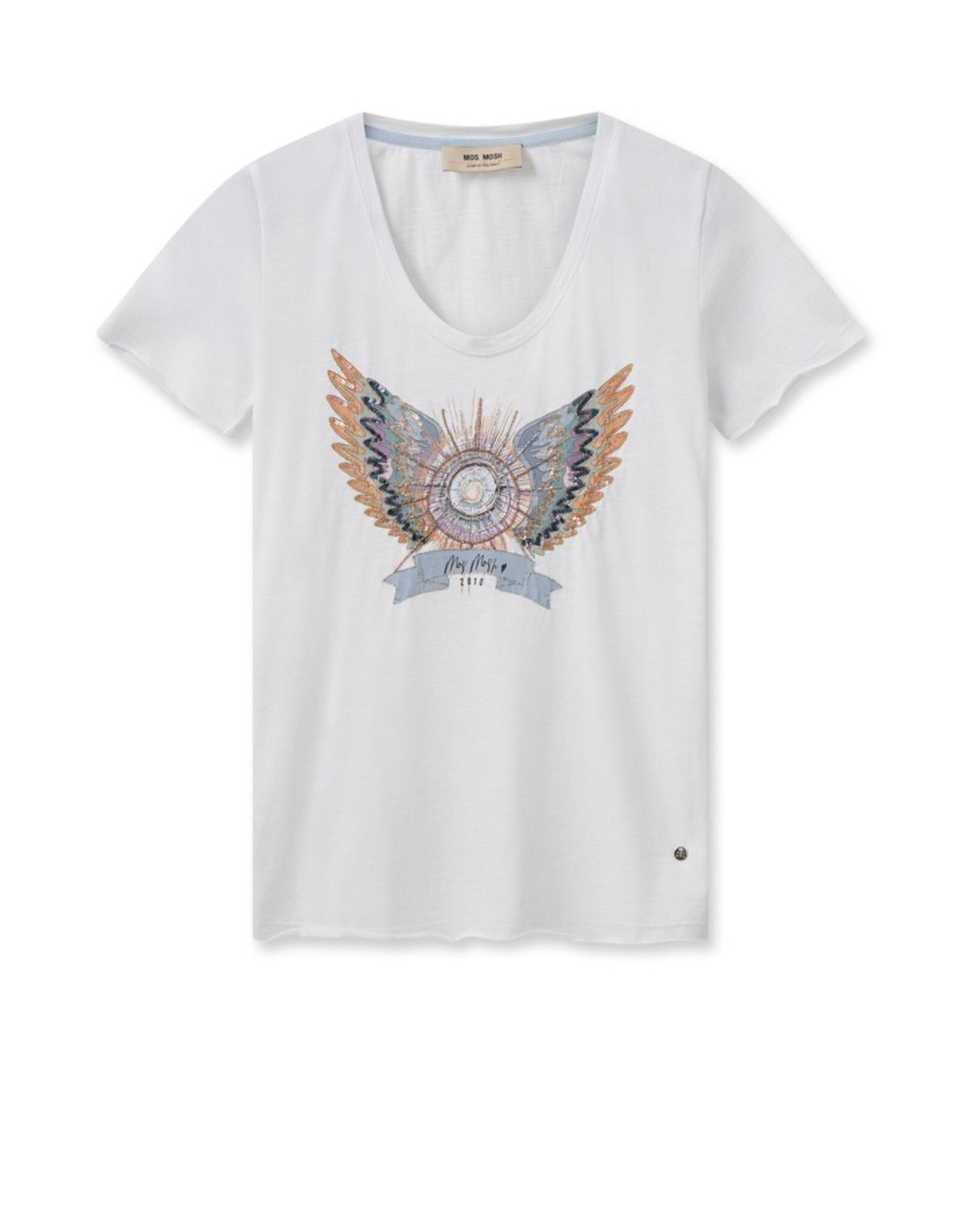 Clothing & Accessories Mos Mosh | Gethi Deco Tee White