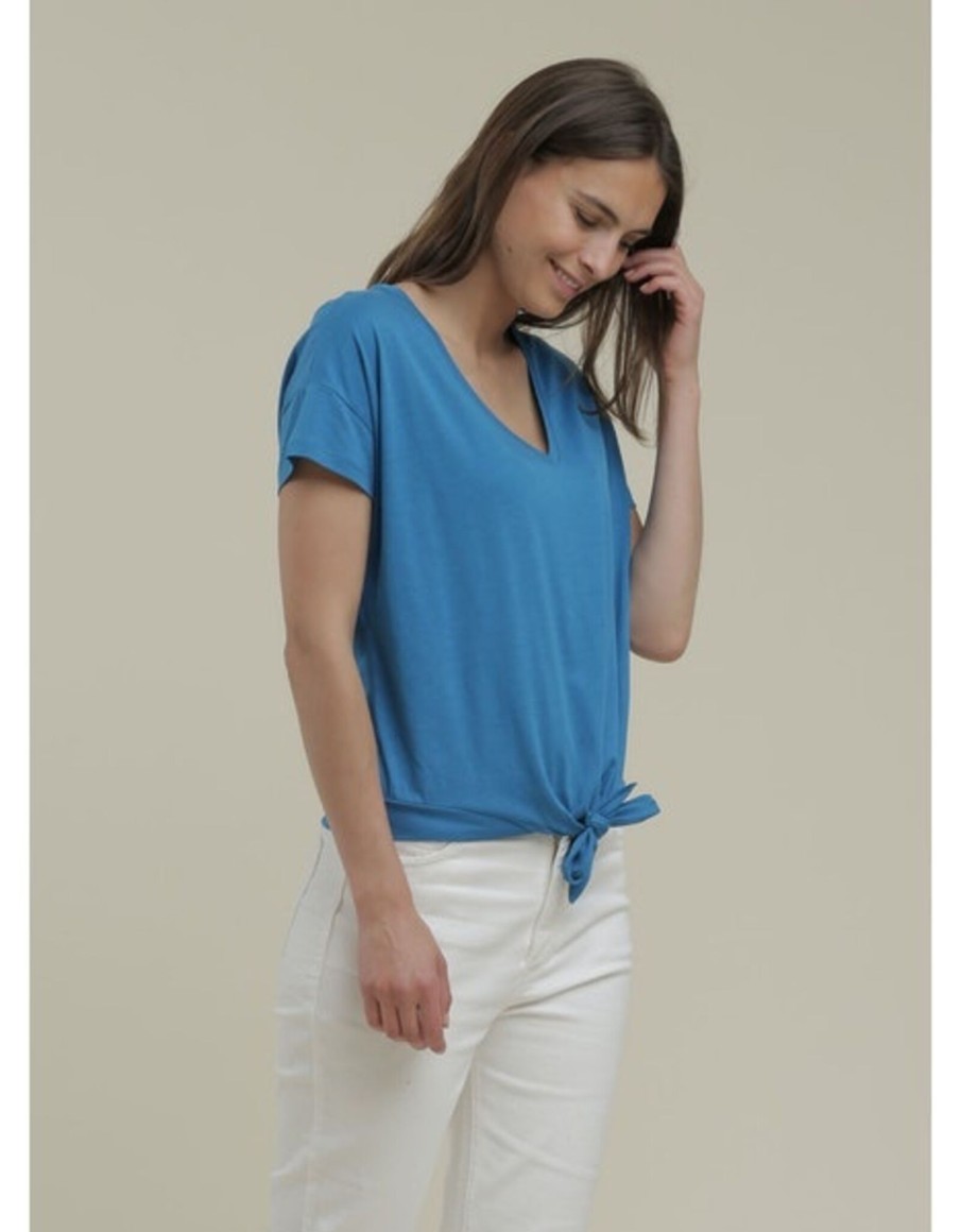 Clothing & Accessories La Fee Maraboutee | La Fee Maraboutee -Velsi - Tie V Neck Tee