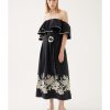 Clothing & Accessories Exquise | Exquise - 4218047 - Bardot Frill Dress Black