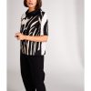 Clothing & Accessories Peruzzi | Peruzzi - S24102 - Monochrome Top Black