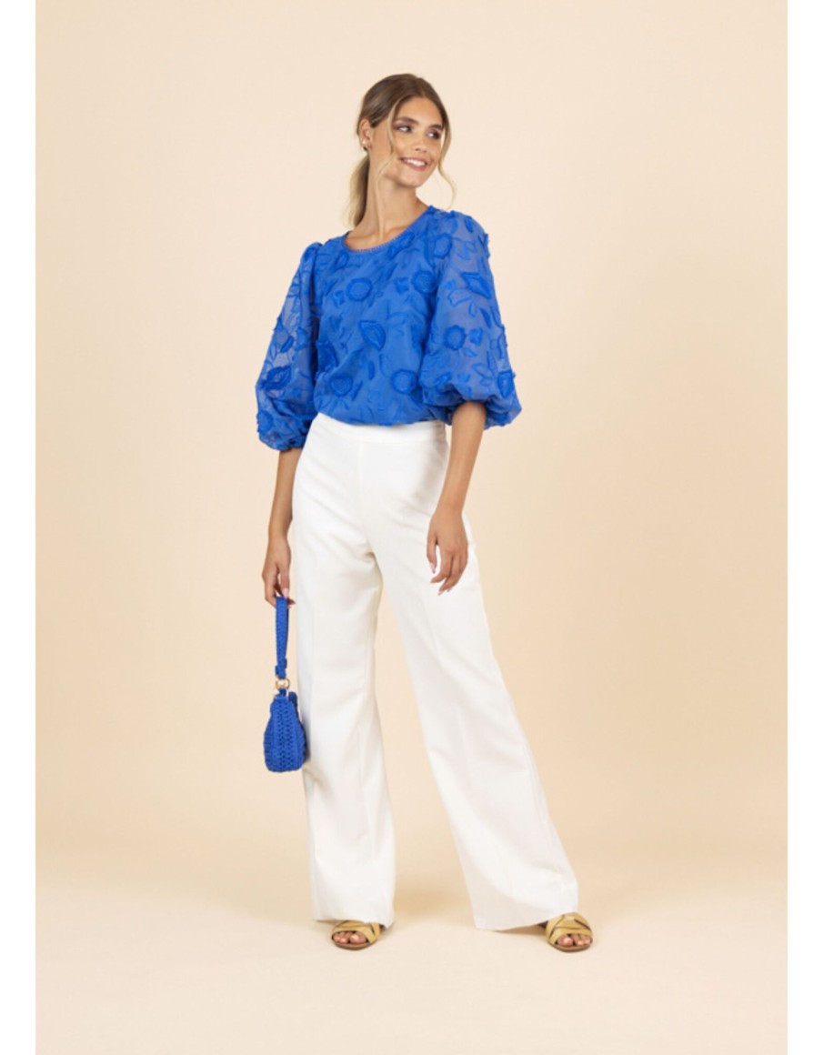 Clothing & Accessories Fee G | Fee G - 91323 - Ozzie Blouse Blue